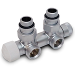 Узел нижнего подключения термостатический SR Rubinetterie угловой 1/2"х3/4"Е Хром матовый (Правый)