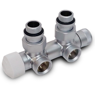 Узел нижнего подключения термостатический SR Rubinetterie угловой 1/2"х3/4"Е Хром матовый (Правый)