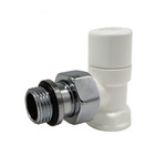 Запорный клапан SR Rubinetterie угловой серия "Ovus" 1/2", цвет белый