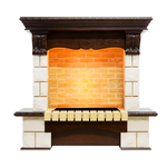 Каменный портал Dimplex Pierre Luxe угловой 1035х1110х770 - Темный дуб/Шампань