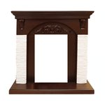 Каменный портал Dimplex Bern 975х1000х350 - Темный дуб/Сланец мелкий белый