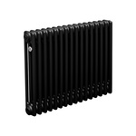 Трубчатый радиатор ТЕПЛОФОРТ ТР3057, 16 секций, боковое подключение 3/4”, черный мат