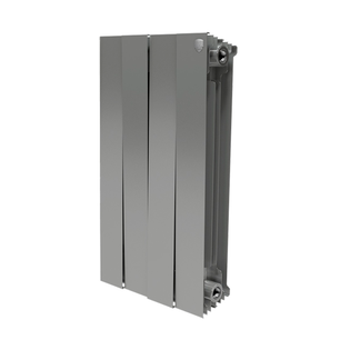 Секционный биметаллический радиатор Royal Thermo PianoForte 500, Silver Satin, количество секций 4