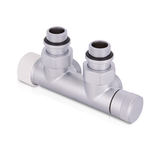 Узел нижнего подключения термостатический SR Rubinetterie угловой 1/2"х3/4"Е Хром матовый (левый)