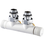 Узел угловой SR Rubinetterie Tondera 50 мм, запорный 1/2"х3/4" Е, цвет белый