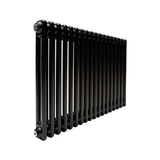 Трубчатый радиатор ТЕПЛОФОРТ ТР2057, 18 секций, боковое подключение 3/4”, черный мат
