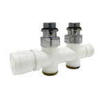 Узел нижнего подключения SR Rubinetterie прямой 1/2"х3/4"Е Белый