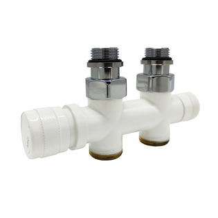 Узел нижнего подключения SR Rubinetterie прямой 1/2"х3/4"Е Белый