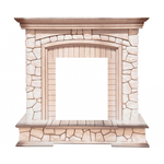 Каменный портал Dimplex Preston 1130х1210х390 - Слоновая кость с патиной/Белый