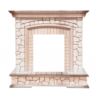 Каменный портал Dimplex Preston 1130х1210х390 - Слоновая кость с патиной/Белый