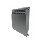 Секционный биметаллический радиатор Royal Thermo BiLiner 500 V, Silver Satin, количество секций 8