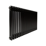 Трубчатый радиатор ТЕПЛОФОРТ ТР2057, 20 секций, боковое подключение 3/4”, черный мат