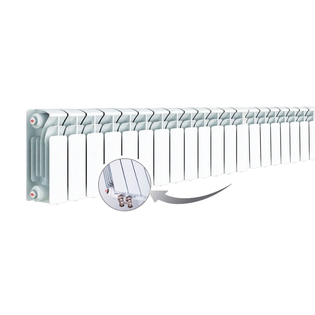 Радиатор биметаллический Rifar BVR200/20 межосевое 200 мм, 20 секций, НП прав (собранный)