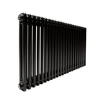 Трубчатый радиатор ТЕПЛОФОРТ ТР2057, 22 секции, боковое подключение 3/4”, черный мат