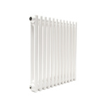 Трубчатый радиатор ТЕПЛОФОРТ ТР2057, 12 секций, боковое подключение 3/4”, белый глянец