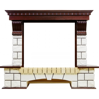 Каменный портал Dimplex Pierre Luxe угловой 1045х1320х865 - Темный дуб/Белый