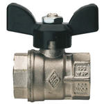 Шаровой кран Rubinetterie Bresciane полнопроходный UNI-SFER 1/2", вн/вн резьба, стальная рукоятка.