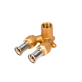 Водорозетка проходная укороченная ВР, латунь пресс, 20x1/2"x20 (40 мм), HENCO