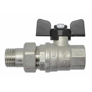 

Кран шаровой со сгоном Bugatti серии 922 НР-ВР Ду15 - 1/2" (бабочка), арт. 09220004