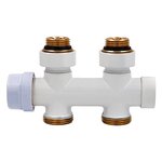 Узел нижнего подключения Primoclima Armature термостатический Прямой 1/2"х3/4", белый