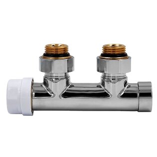 Узел нижнего подключения Primoclima Armature термостатический угловой левый 1/2"х3/4", хром