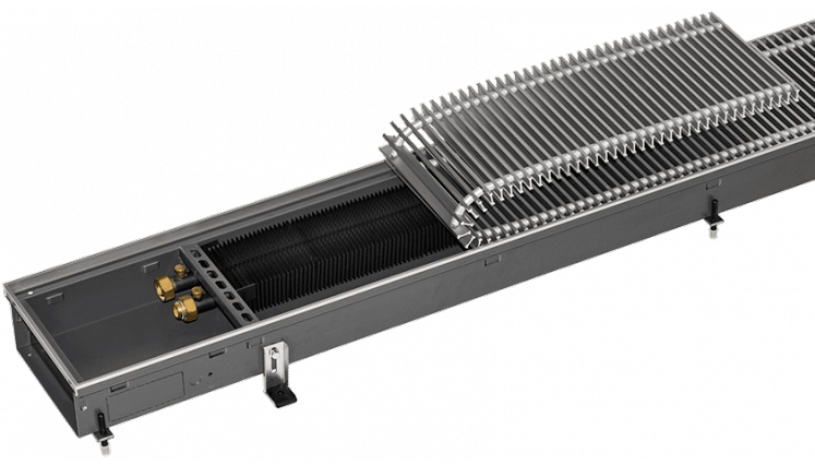 

Конвектор внутрипольный Kampmann Katherm NK 182/92/1200, решетка "анодированный алюминий натурального цвета".