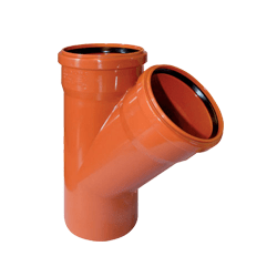 

Тройник Ostendorf KGEA 45° двухраструбный D-125х110, арт. 221310